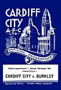 Cardiff City Match Programme on Canvas