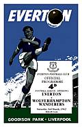 Everton Match Programme on Canvas