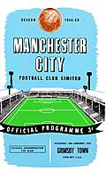 Manchester City Match Programme on Canvas