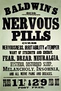 NERVOUS PILLS STEEL SIGN