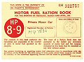 Postcard - Motor Fuel Ration Book
