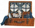 Ascot Picnic Basket (4 Place Settings, Warwick Blue)