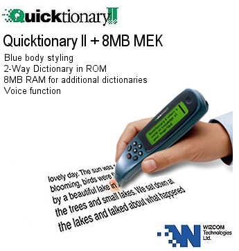 Wizcom Quicktionary II with Memory Extension Kit - Portable Scanner Translator