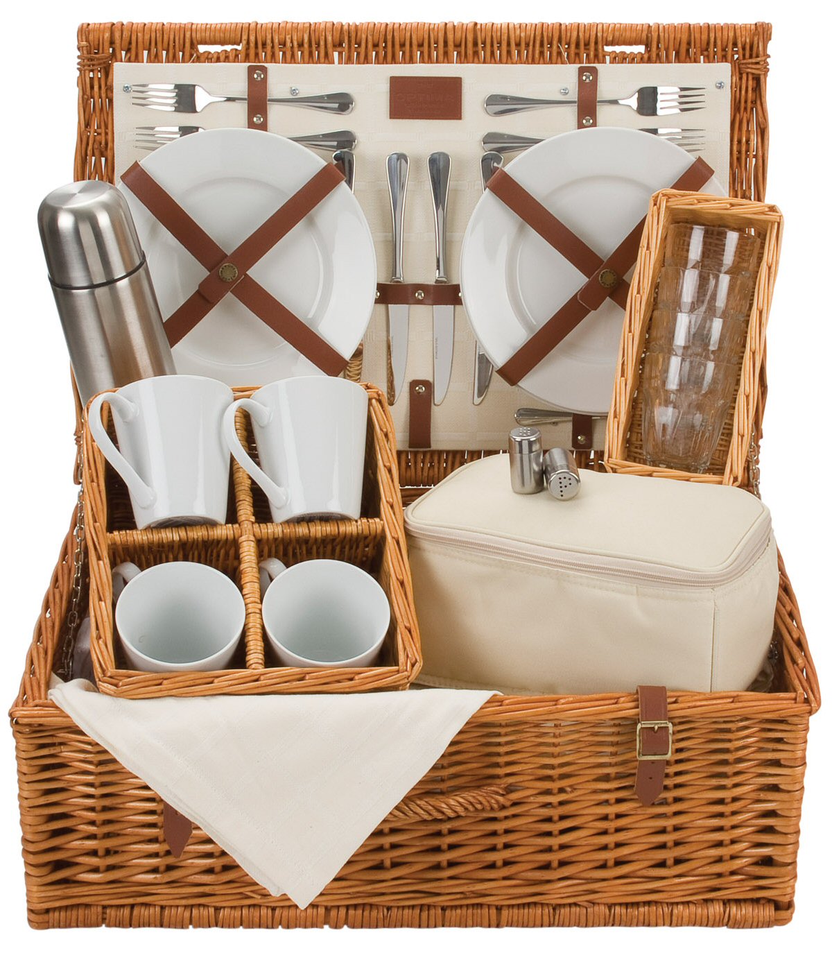Natural Tea Picnic Basket 4 Person