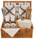 Panier Pique-nique Natural ``Tea`` pour amateurs de th� - 4 couverts