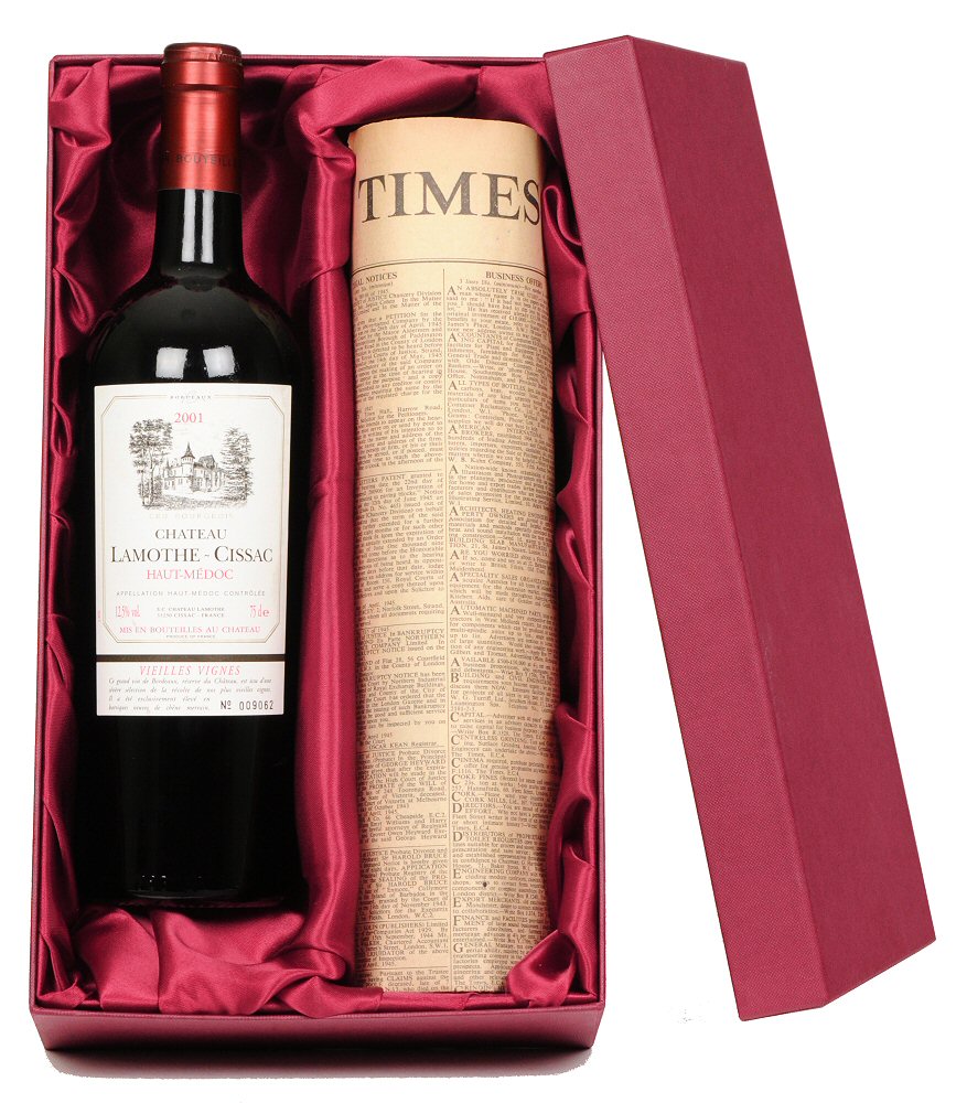 Wine Bottle & Newspaper Gift Set
